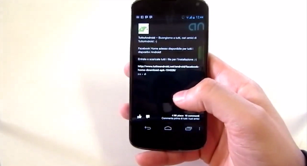facebook home tuttoandroid