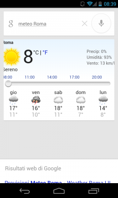 google now meteo