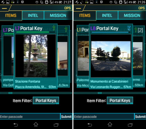 Ingress portal Key