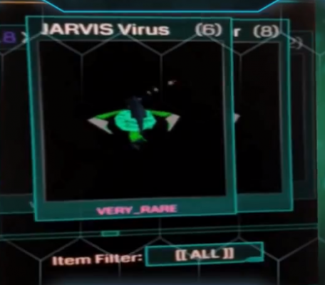 jarvis virus inventory item list