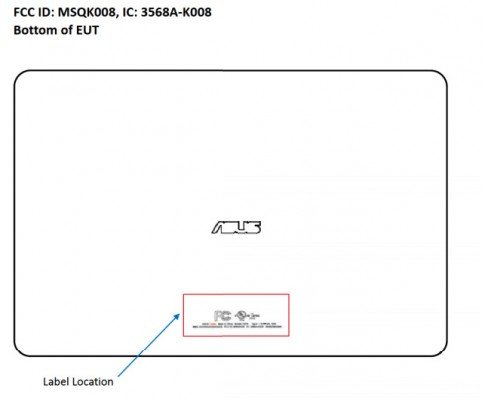 Asus-K009-FCC-label