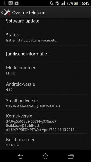 Sony Xperia T 9.1.A.1.141