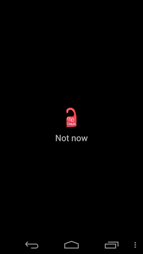 Not now