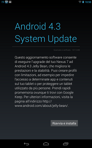 Android 4.3 Nexus 7