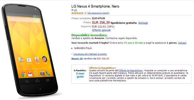 Nexus 4 Offerte