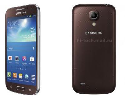 galaxy s4 mini brown marrone