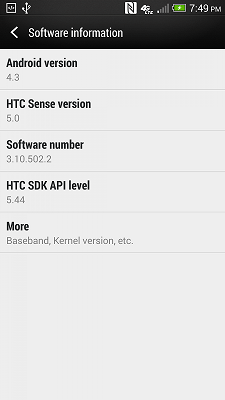 HTC One Android 4.3
