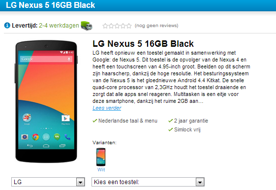 Nexus 5 Prezzo Italia
