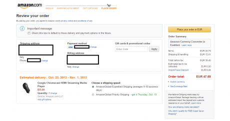 Place Your Order - Amazon.com Checkout
