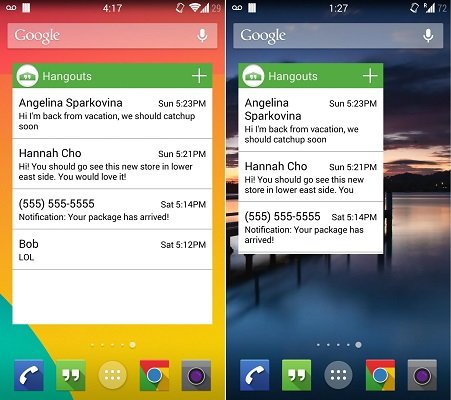 google hangout widget