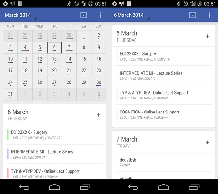 today calendar