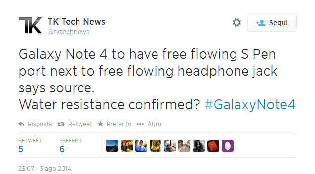 Tweet tk note 4