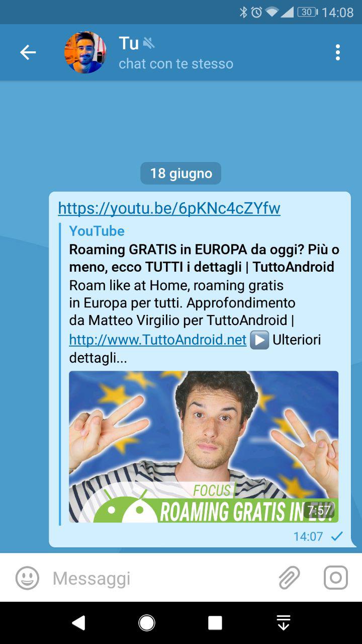 Telegram permette di riprodurre video di YouTube in ...