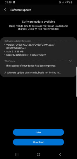 Samsung galaxy s8 android 9 pie beta 3