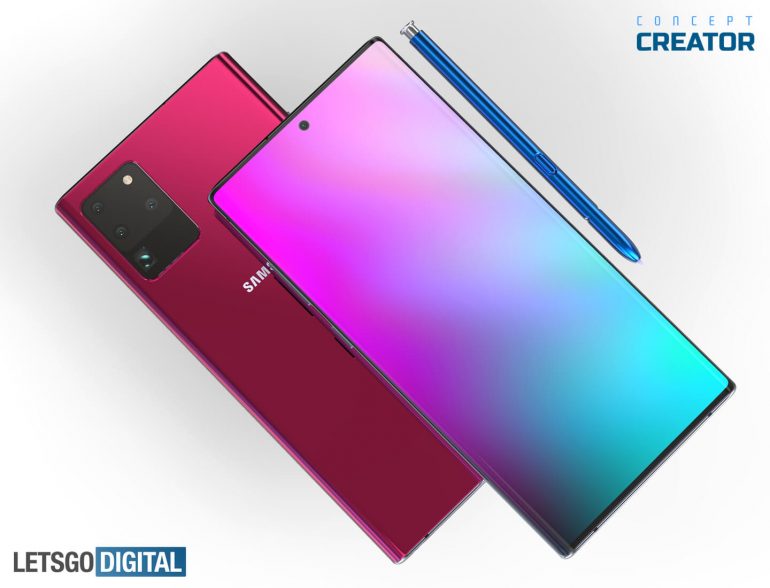samsung galaxy note 20 plus concept render