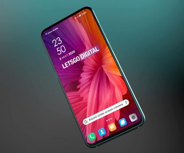 xiaomi smartphone fotocamera sotto display brevetto