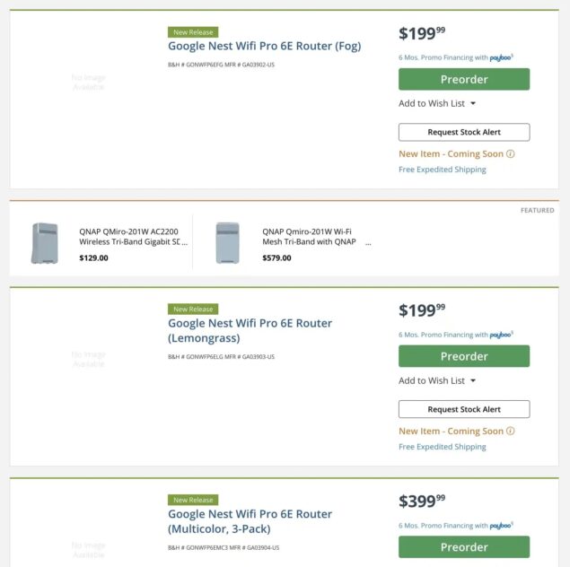 Google Nest Wi-Fi Pro rumor prezzi