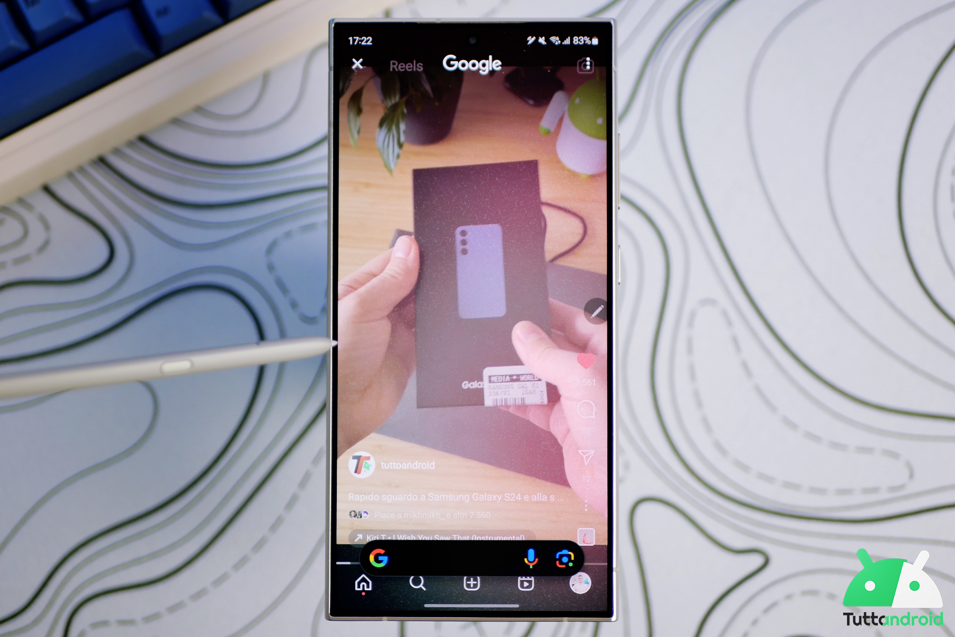 Samsung Galaxy S24 Ultra cerchia e cerca TTA
