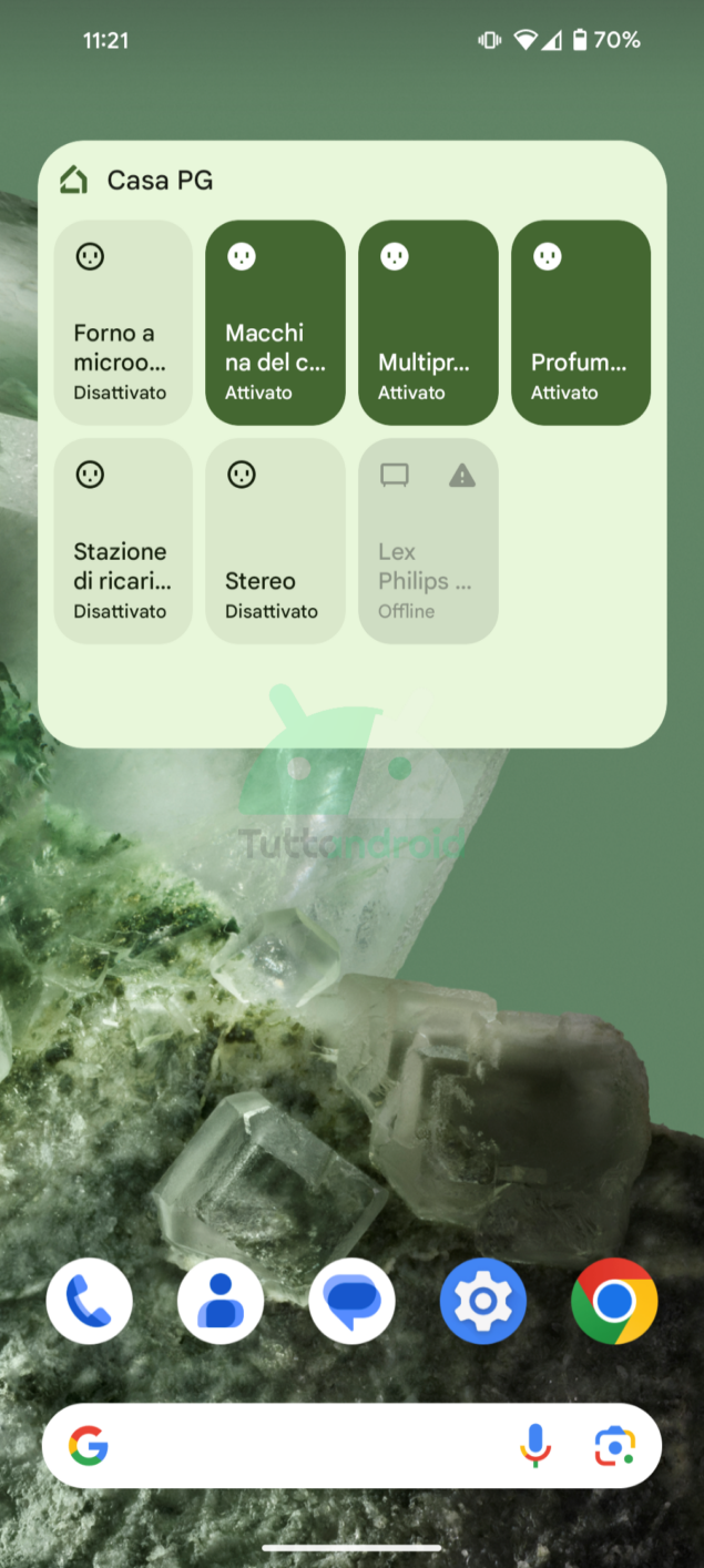 nuovo widget Google Home