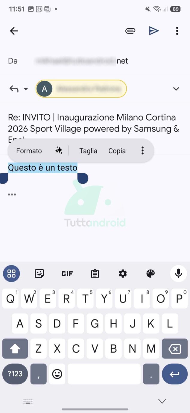 Galaxy AI su Gboard e tastiere di terze parti con One UI 7