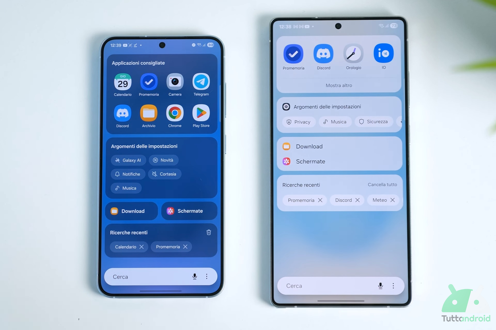 Samsung One UI 8 - beta 1 - ricerca di sistema