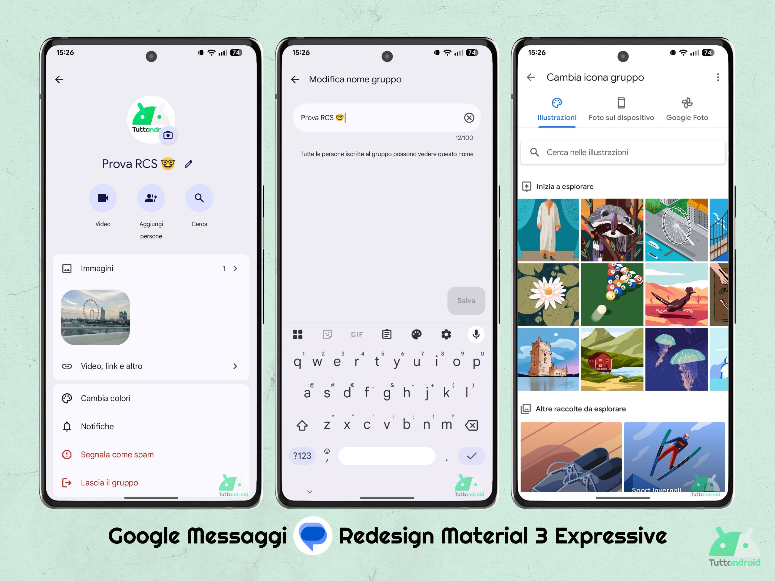 Google Messaggi v202505602_05_RC00 beta - Redesign Material 3 Expressive - Info Chat di gruppo