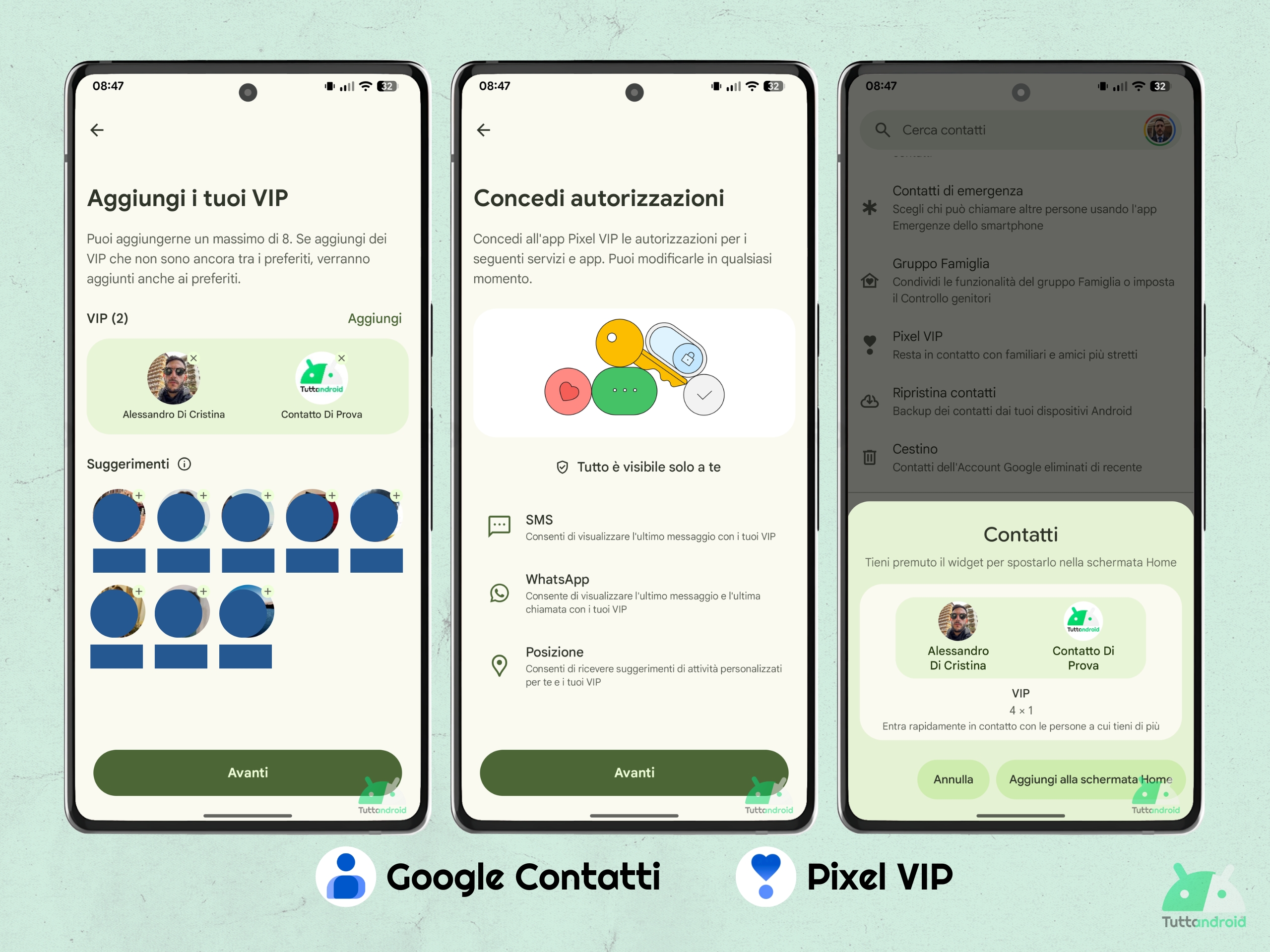 Pixel Drop giugno 2025 - Google Contatti - Pixel VIP