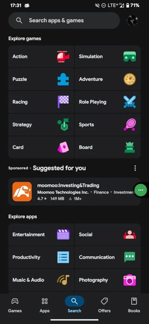google play store ricerca icone colorate