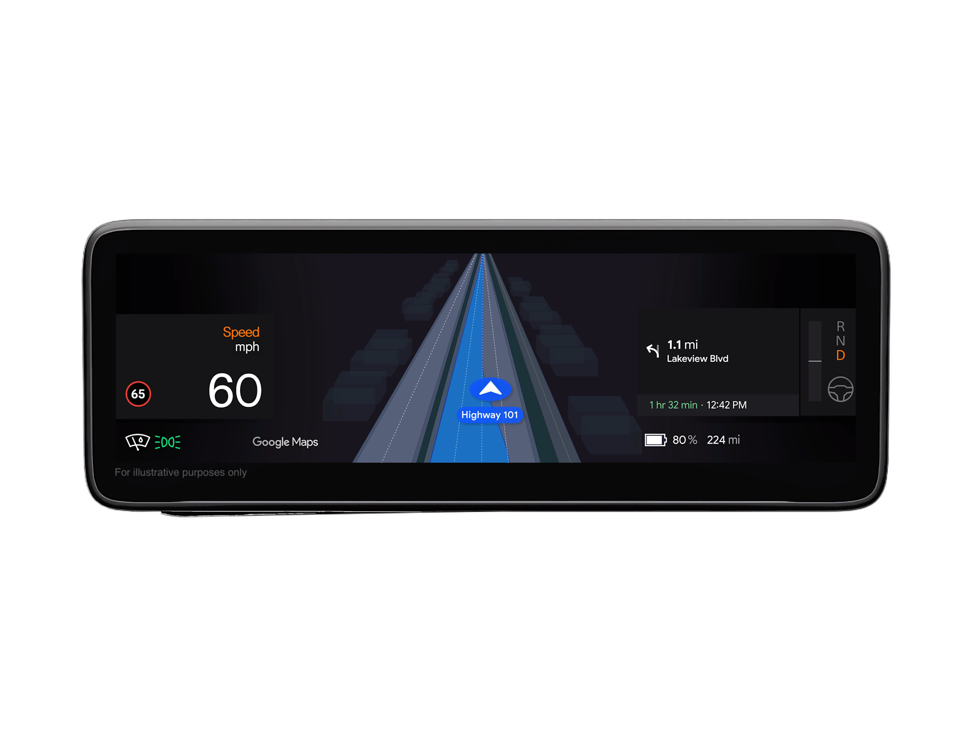 indicatore di corsia in tempo reale su Google Maps